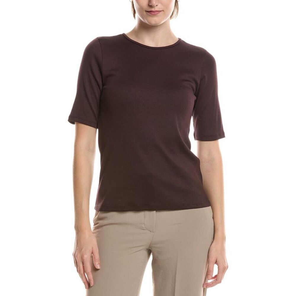 Eileen Fisher Womens  Crew Neck Top, Wine